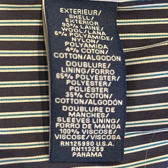 NEW! Falconnable Blue Wool Moto Jacket Size 38/6 - Picture 13 of 15